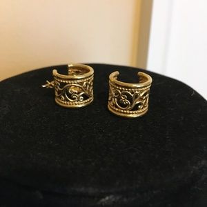 Ear Huggle Earrings, 14 Carat Yellow Gold